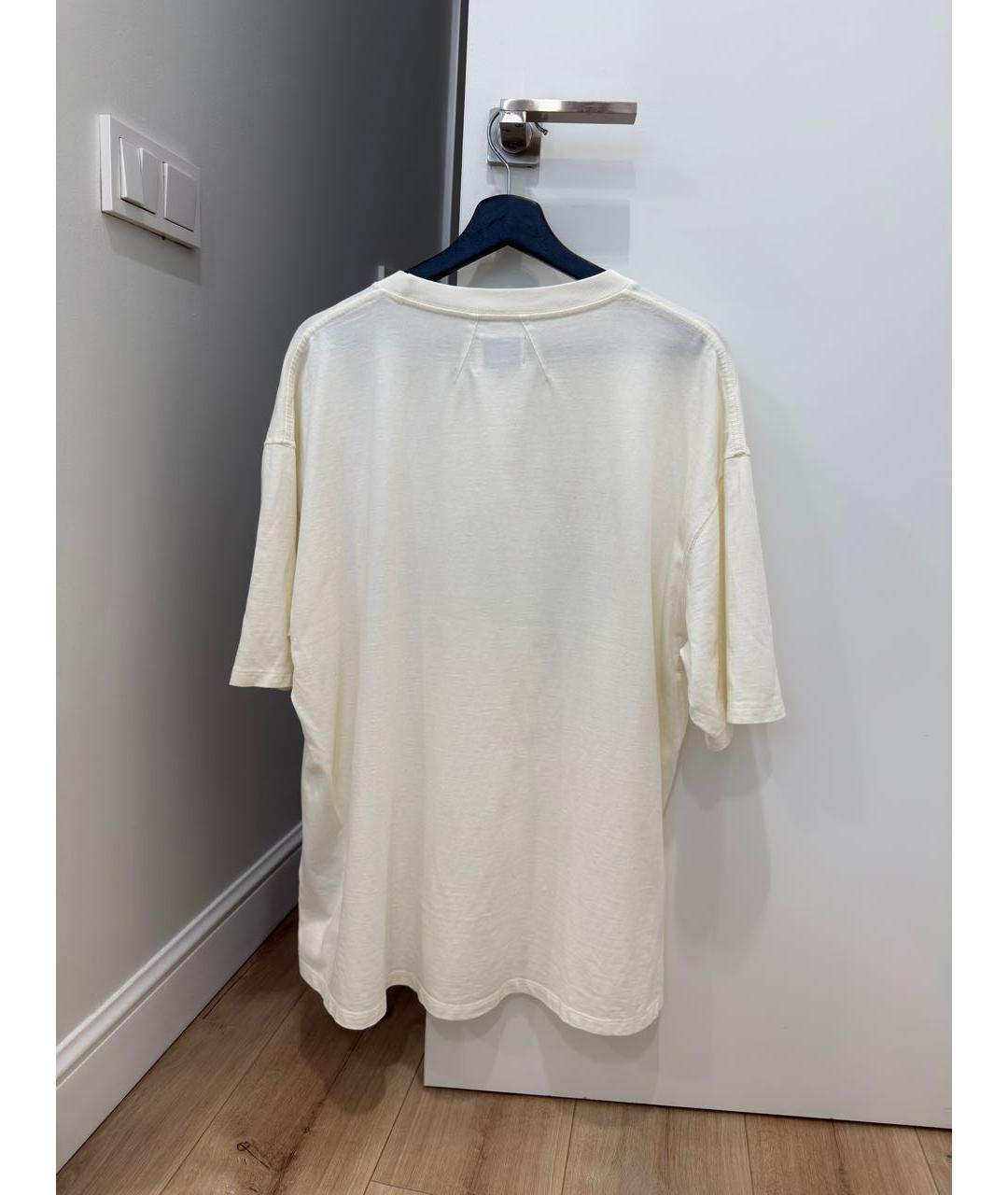 RHUDE Бежевая хлопковая футболка, фото 2