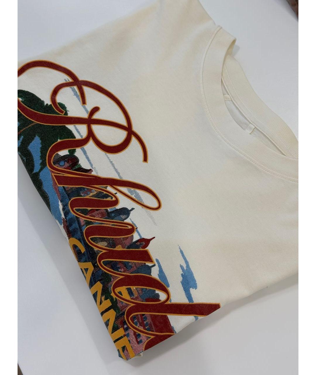 RHUDE Бежевая хлопковая футболка, фото 4