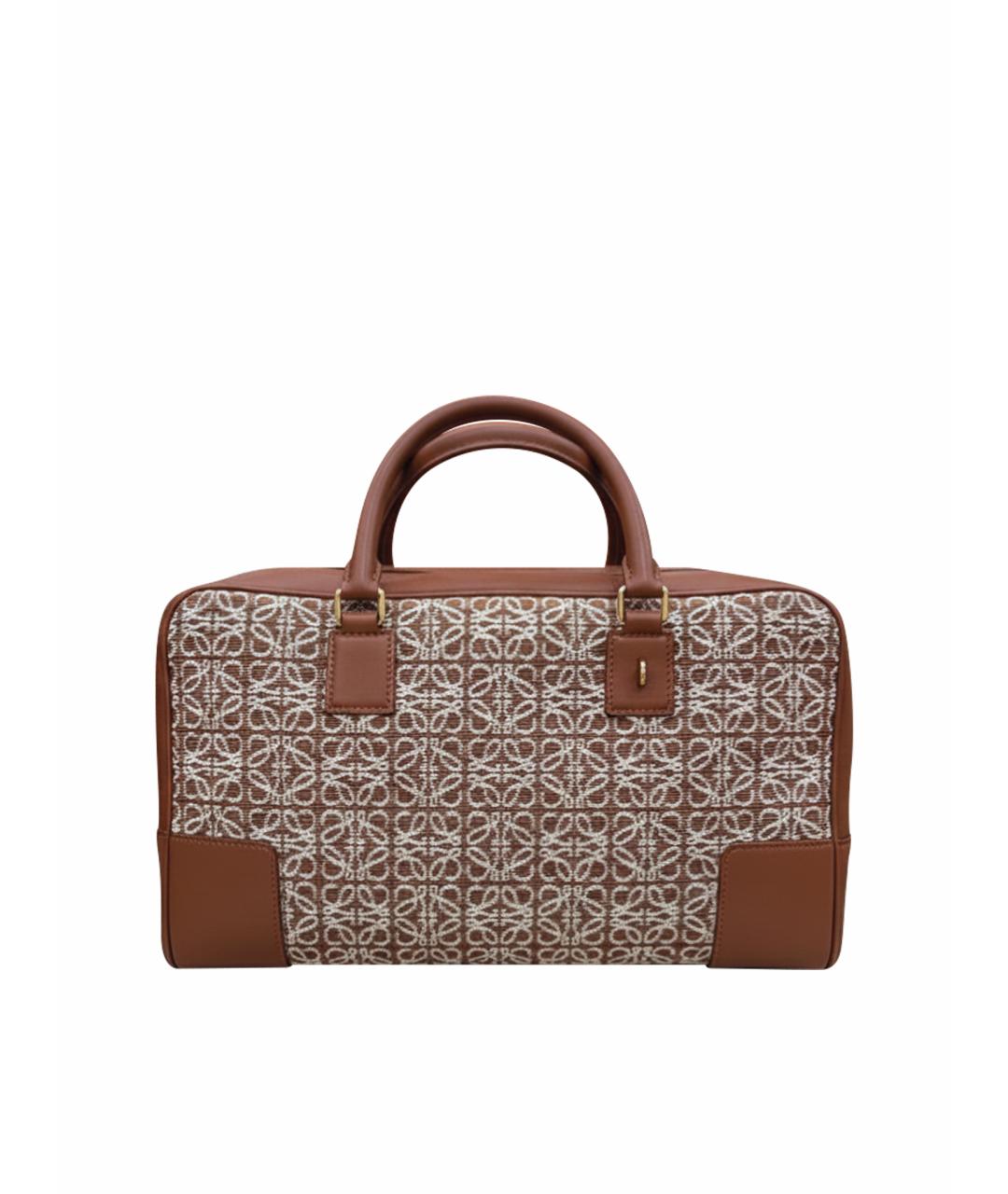 LOEWE Коричневая кожаная сумка через плечо, фото 1