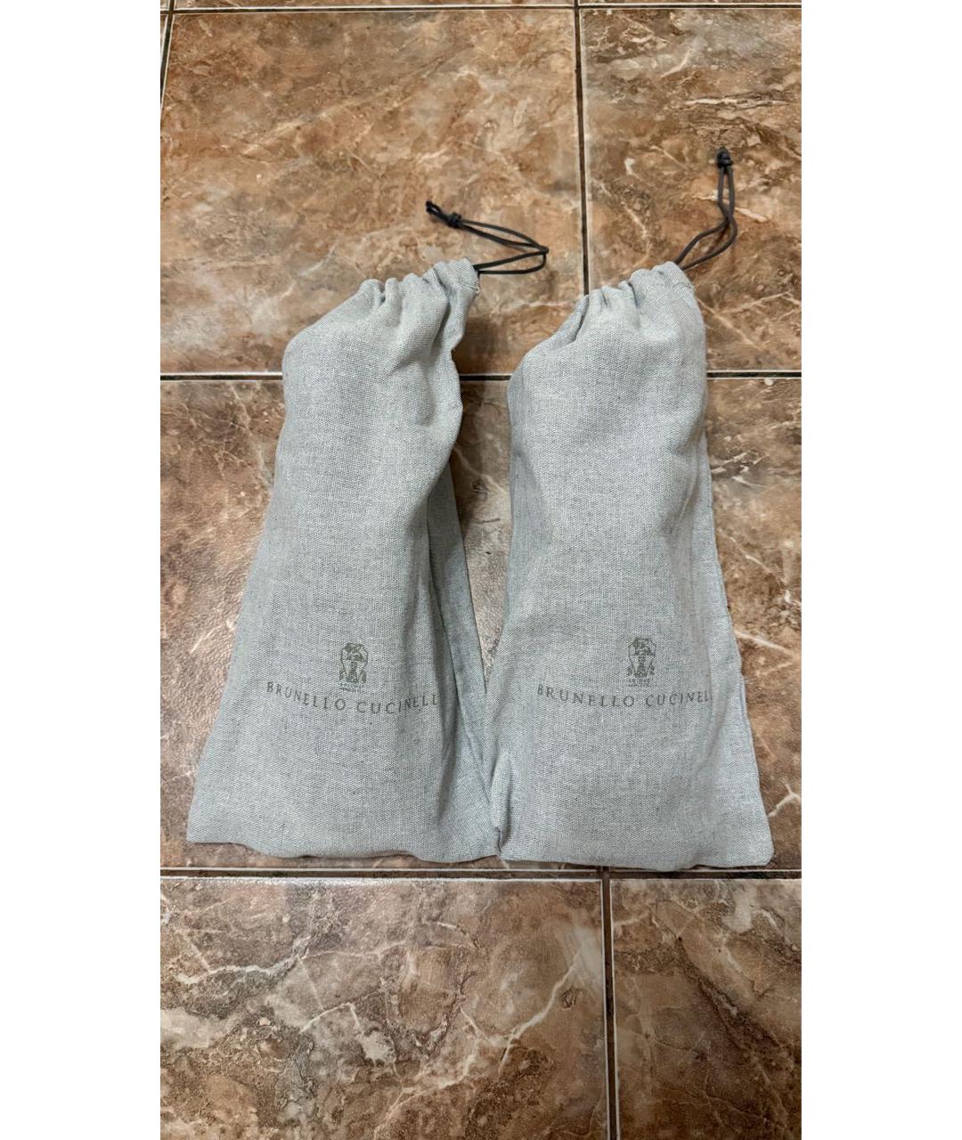 BRUNELLO CUCINELLI Бежевые замшевые низкие кроссовки / кеды, фото 7