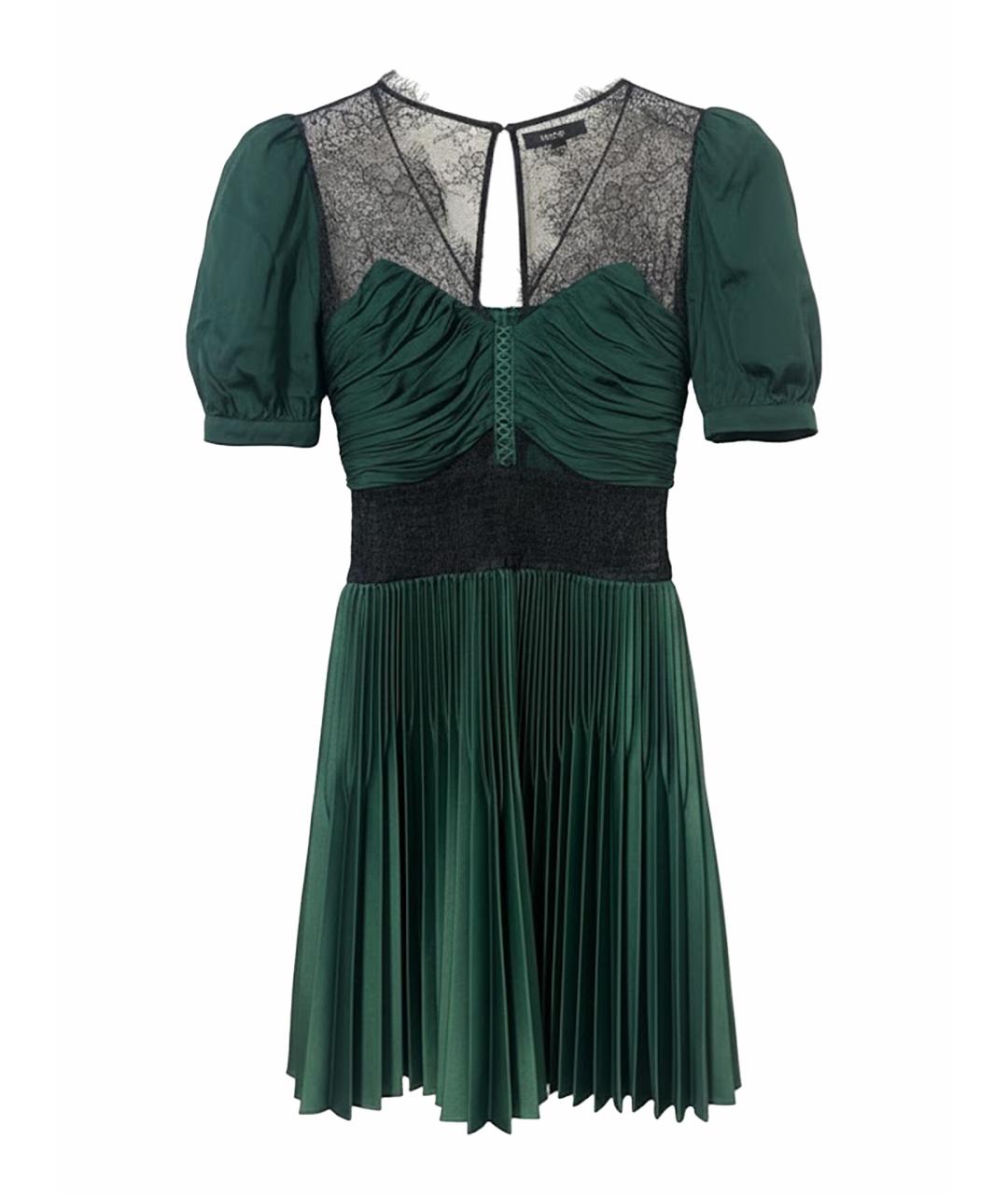 SELF-PORTRAIT Зеленые атласное коктейльное платье, фото 1