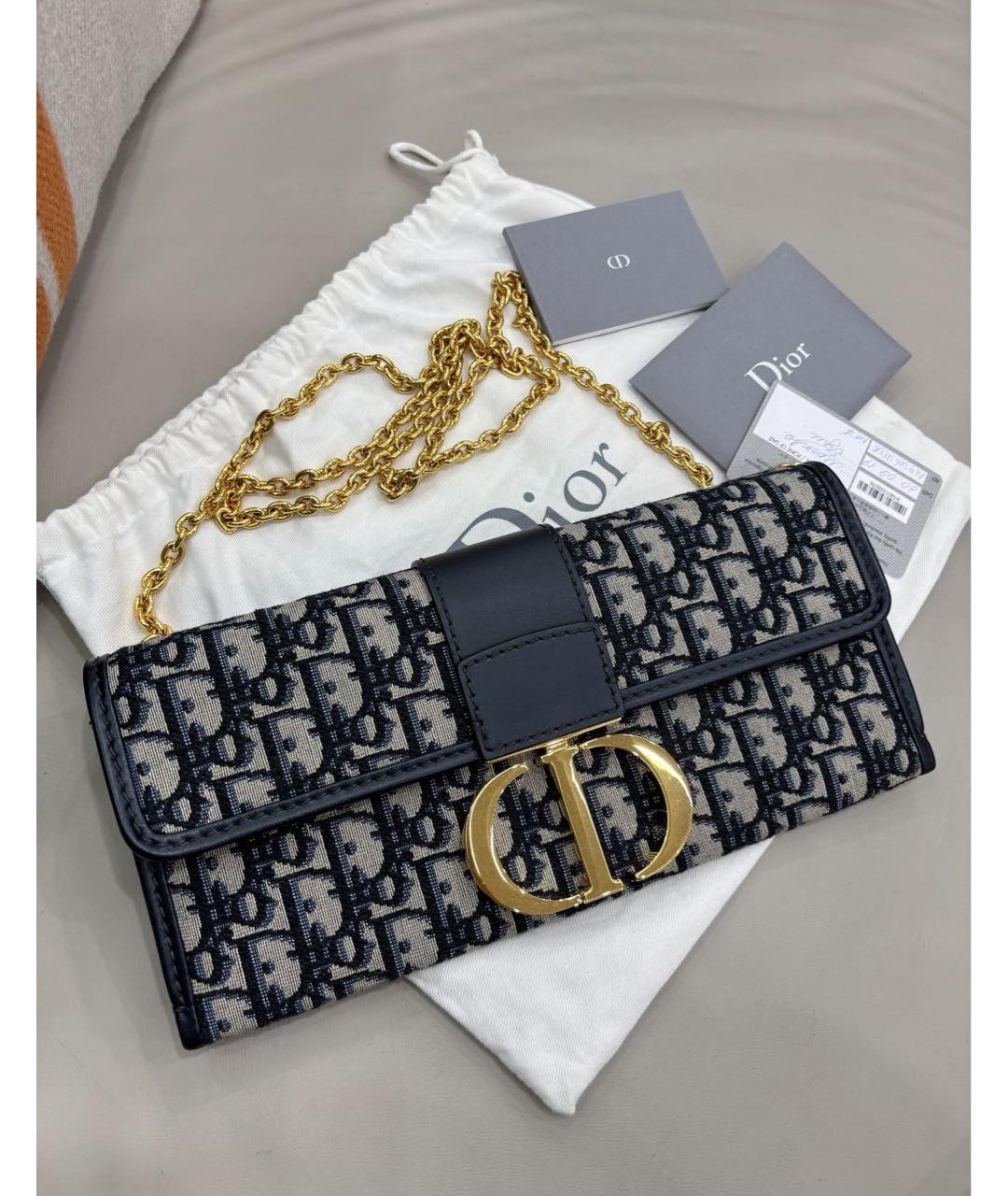 CHRISTIAN DIOR Голубая жаккардовая сумка через плечо, фото 8