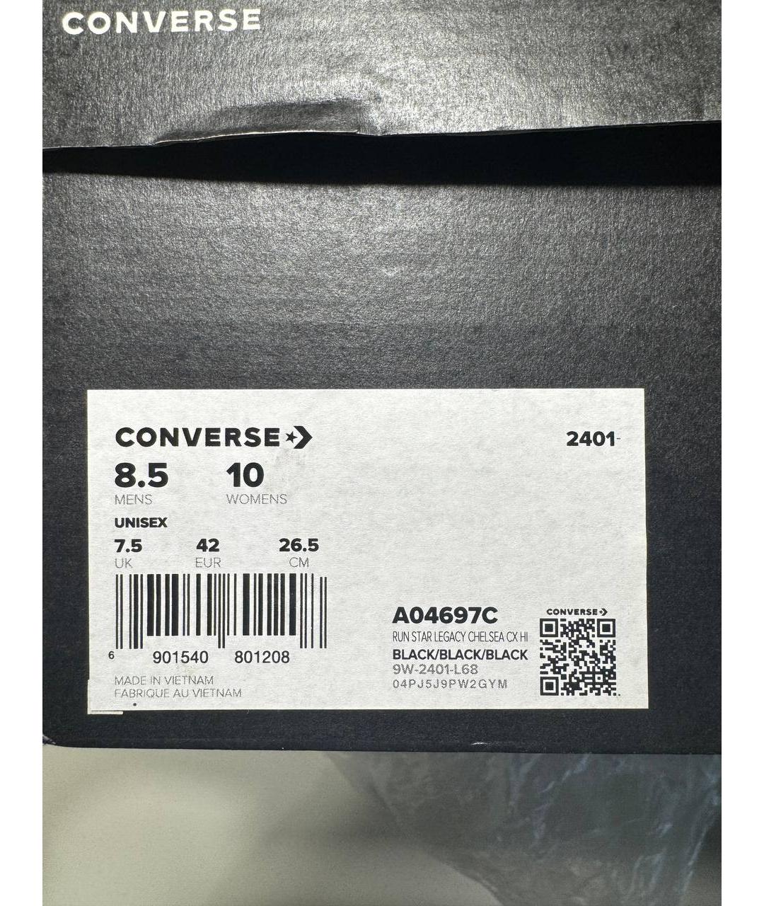 CONVERSE Черные кожаные ботинки, фото 7