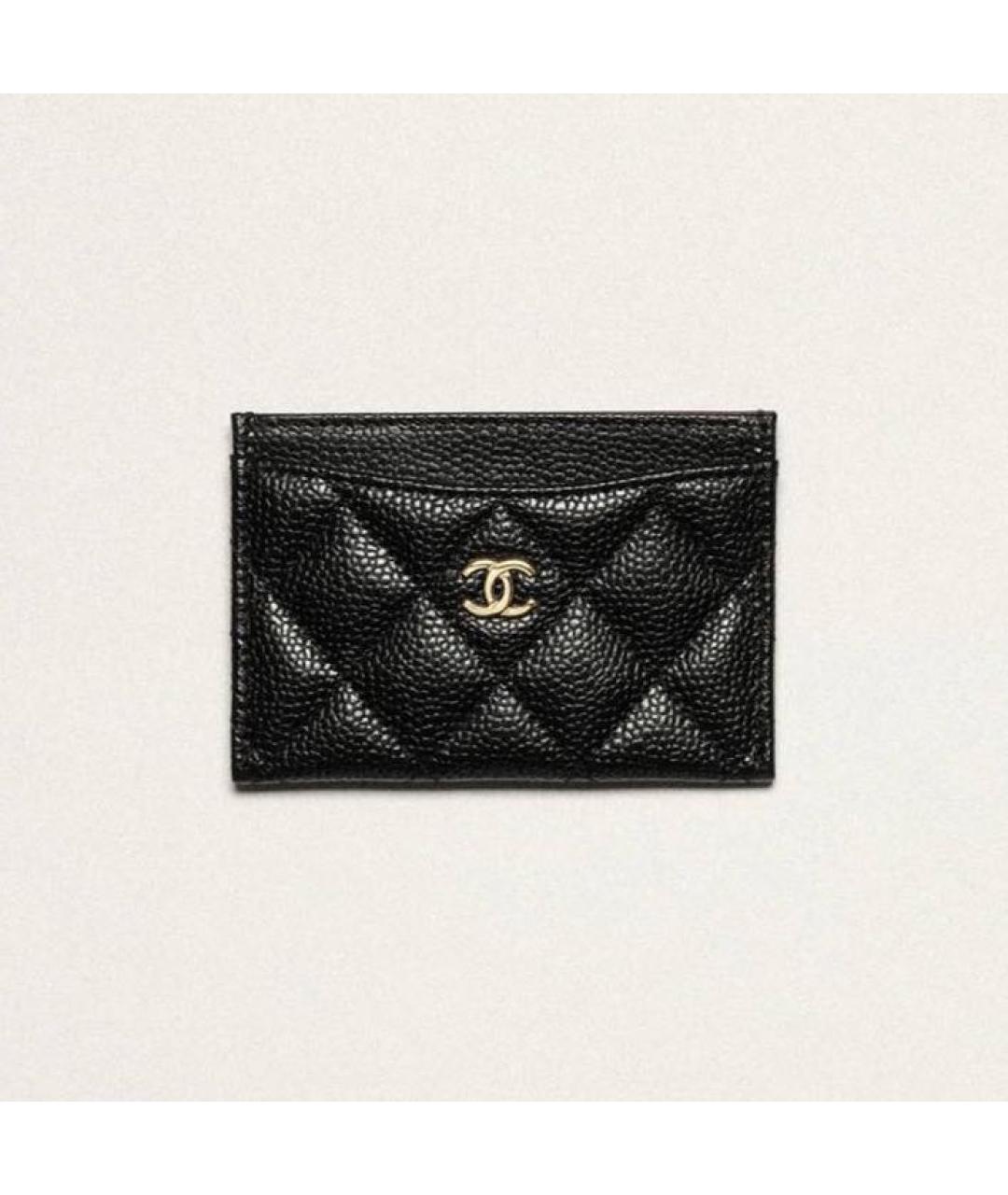 CHANEL Черный кожаный кардхолдер, фото 4