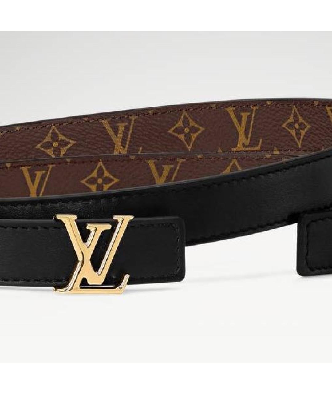 LOUIS VUITTON Коричневый кожаный ремень, фото 3