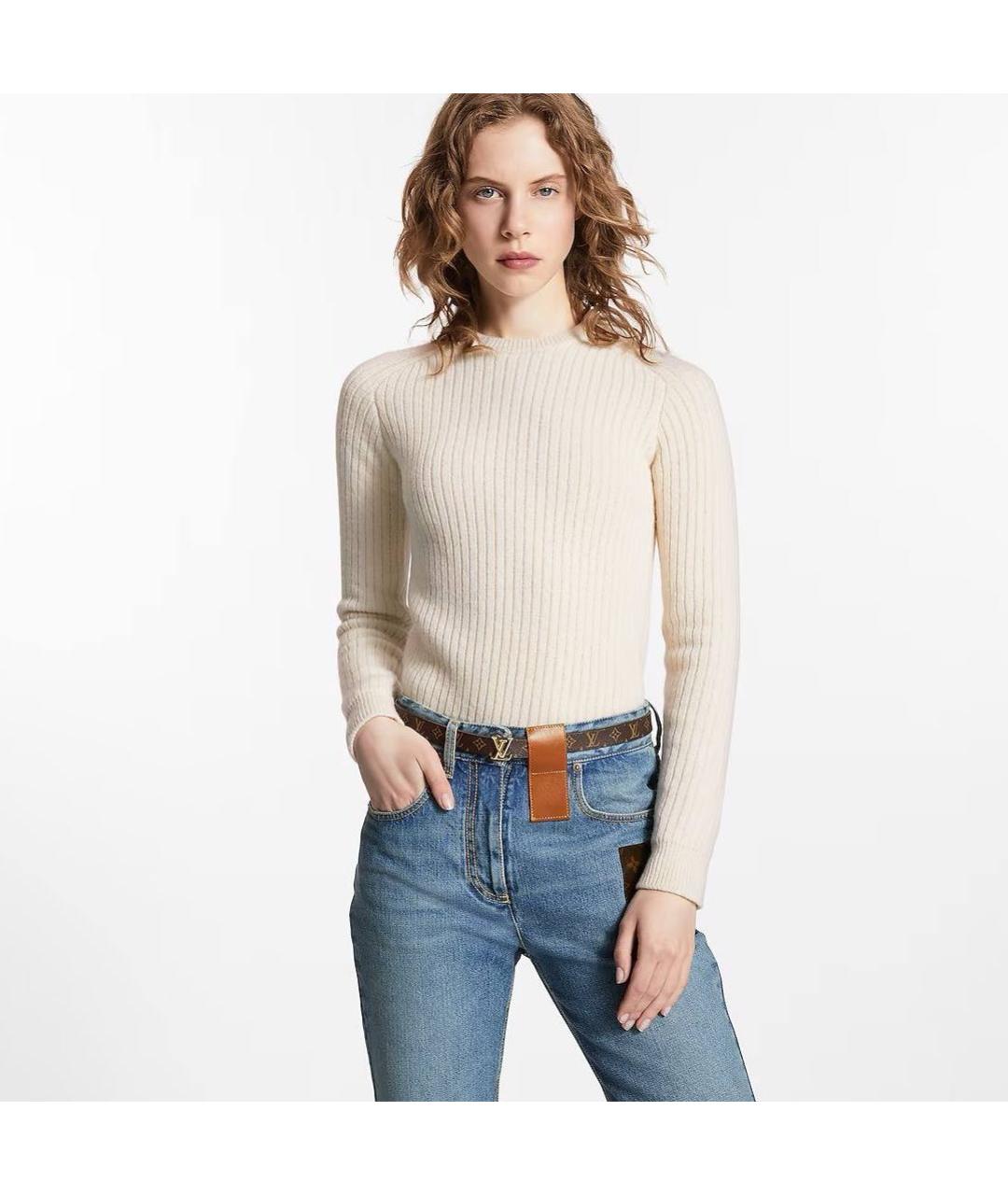 LOUIS VUITTON Коричневый кожаный ремень, фото 2