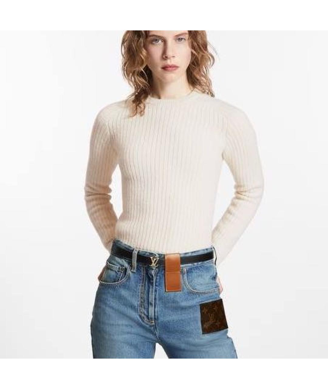 LOUIS VUITTON Коричневый кожаный ремень, фото 4