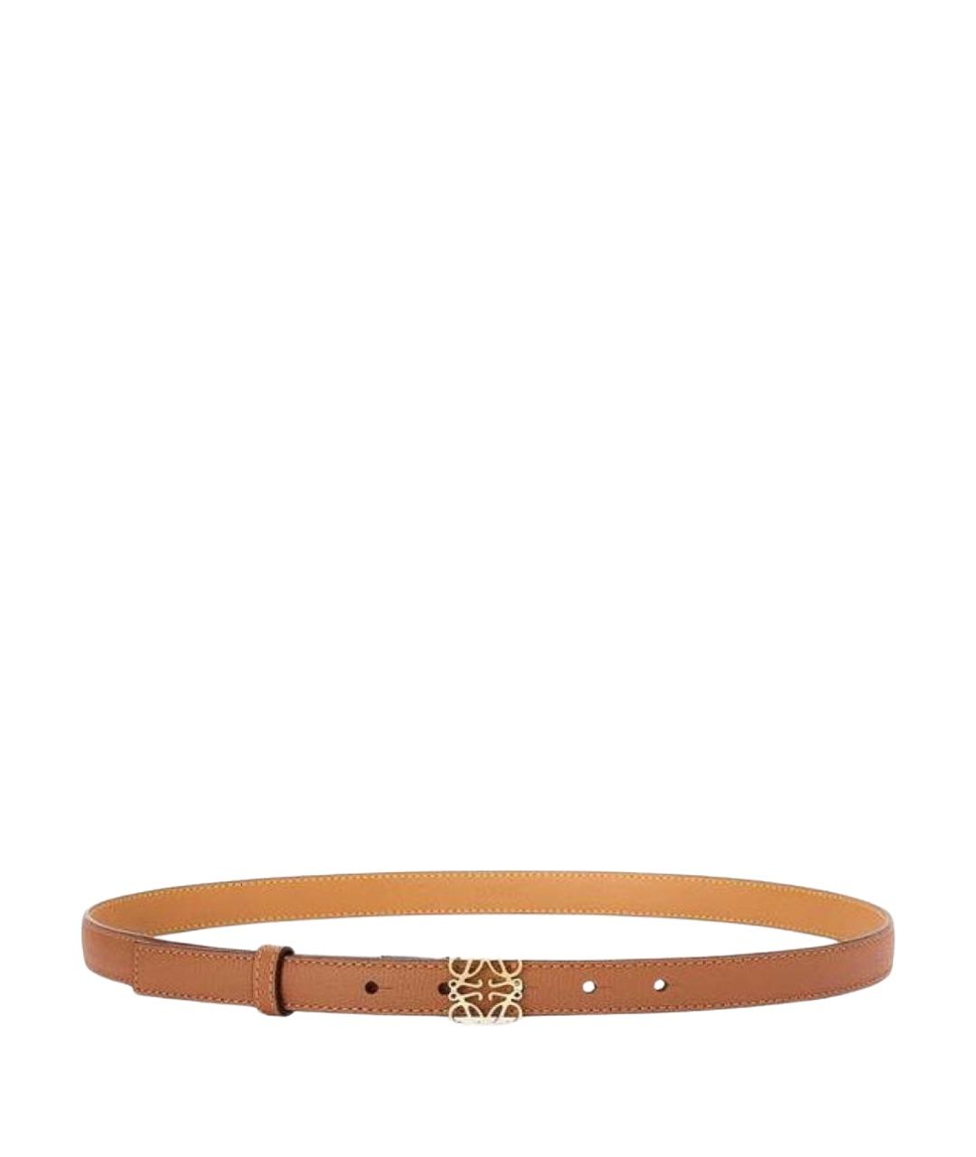 LOEWE Коричневый кожаный ремень, фото 1