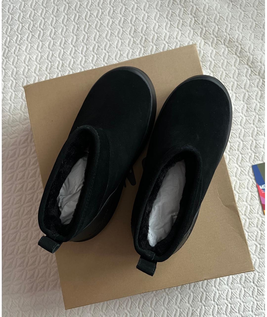 MOON BOOT Черные замшевые ботинки, фото 3