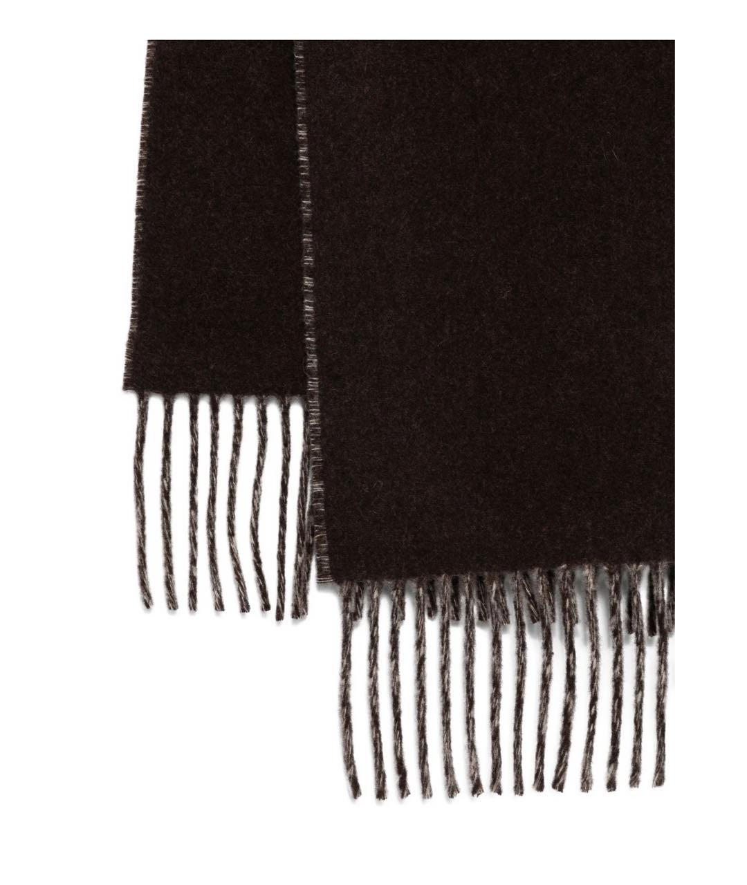 JACQUEMUS Коричневый шерстяной шарф, фото 2