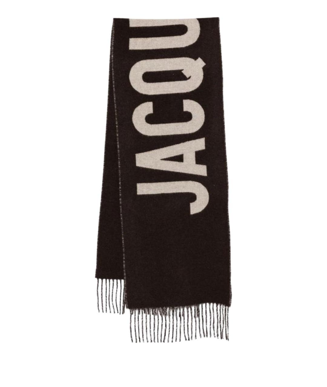 JACQUEMUS Коричневый шерстяной шарф, фото 1