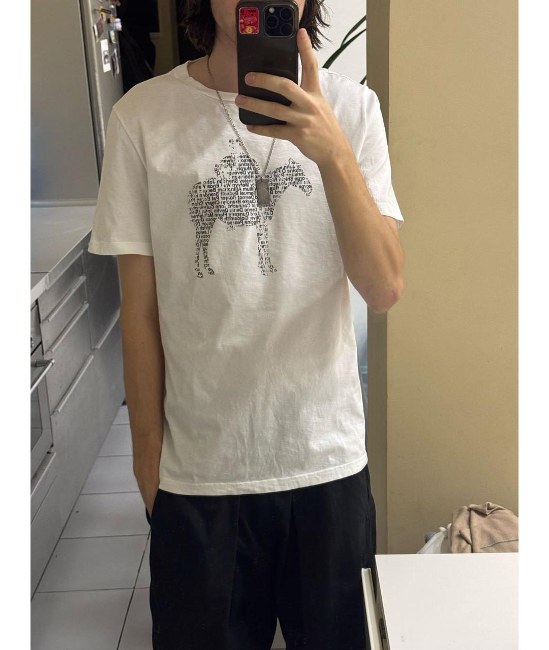 MAISON MARGIELA Белая хлопковая футболка, фото 5