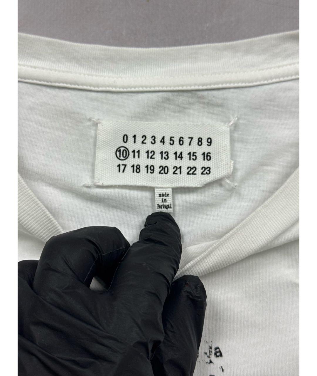 MAISON MARGIELA Белая хлопковая футболка, фото 6
