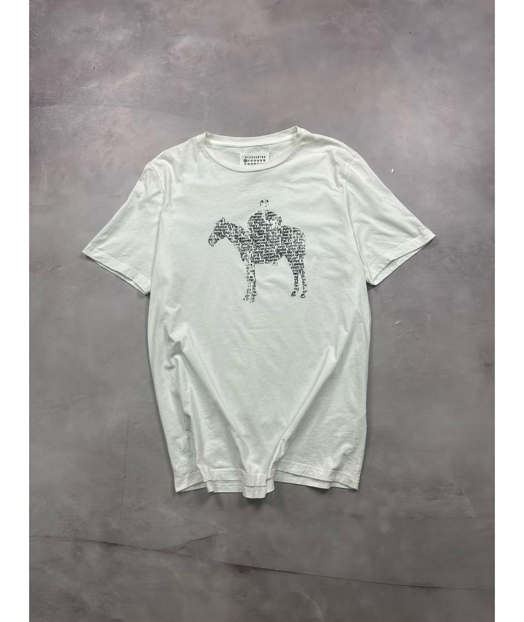 MAISON MARGIELA Белая хлопковая футболка, фото 9