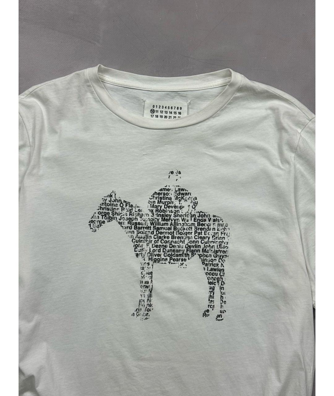 MAISON MARGIELA Белая хлопковая футболка, фото 2