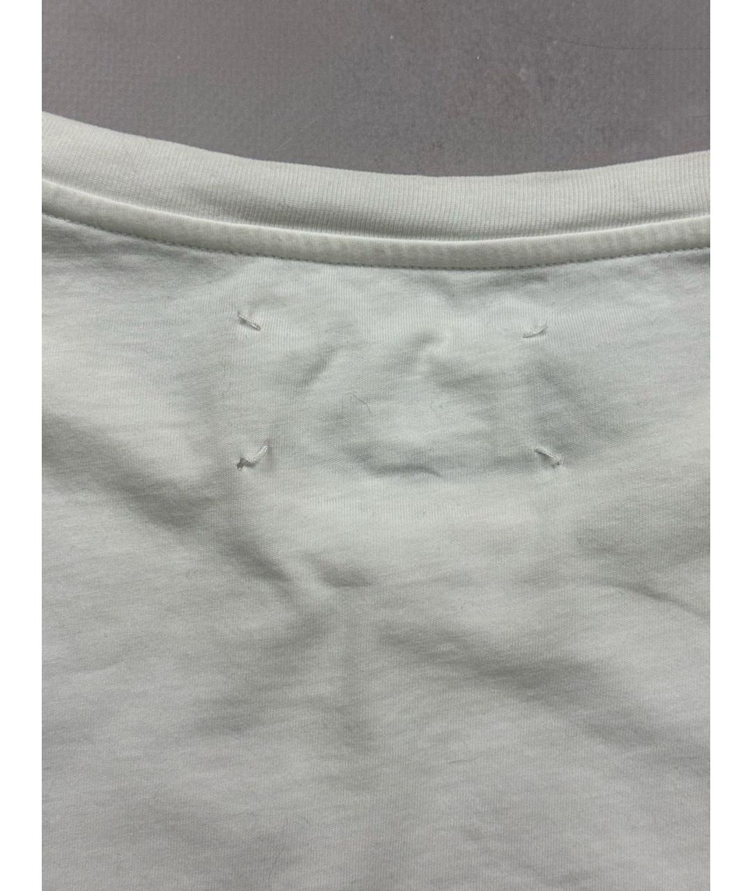 MAISON MARGIELA Белая хлопковая футболка, фото 4