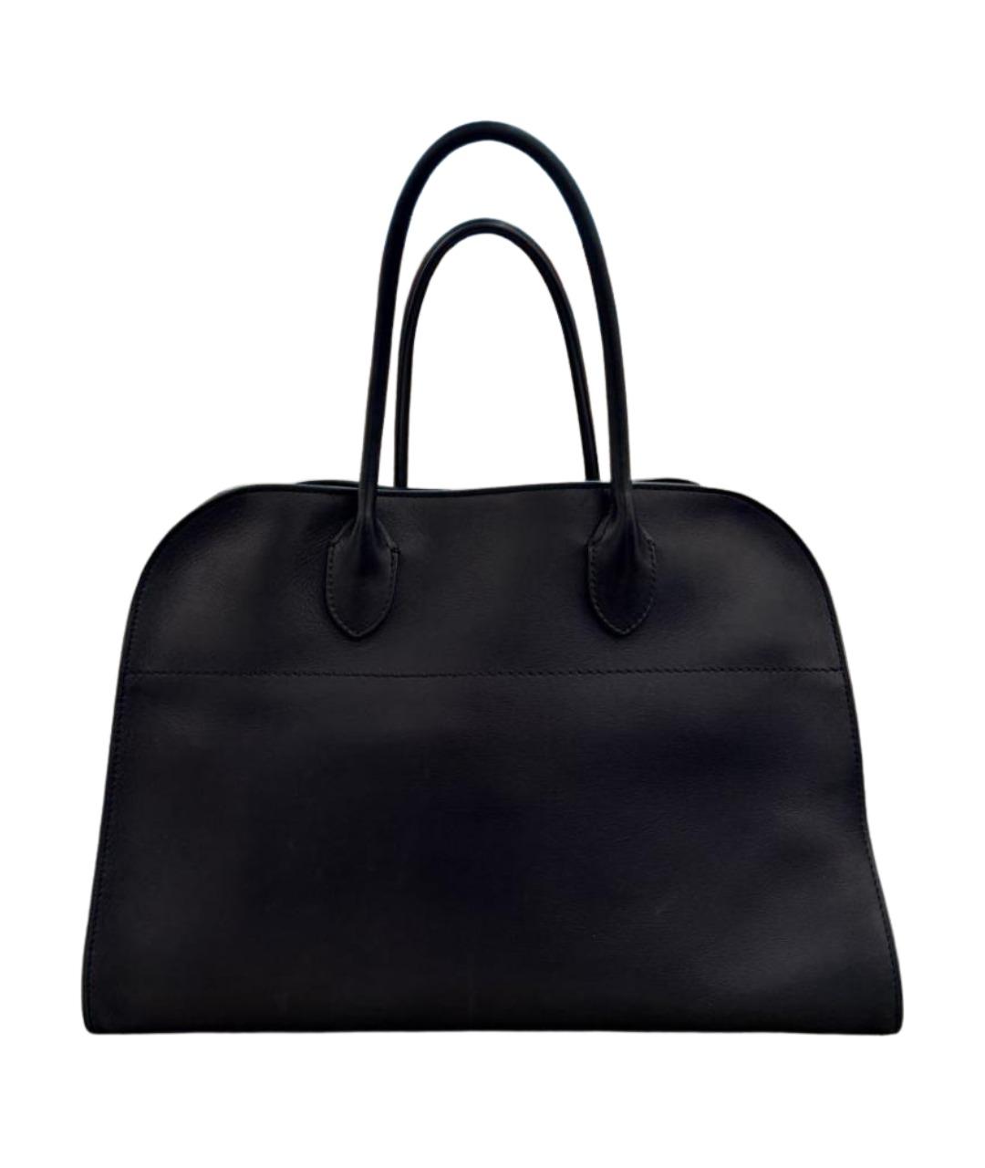 THE ROW Темно-синяя кожаная сумка с короткими ручками, фото 1