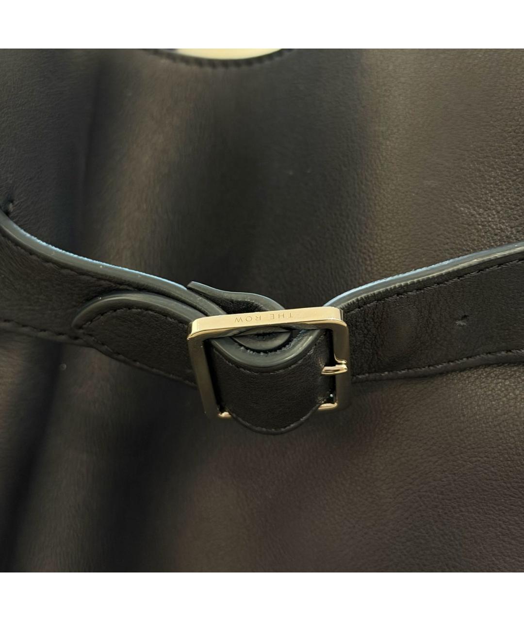 THE ROW Темно-синяя кожаная сумка с короткими ручками, фото 6