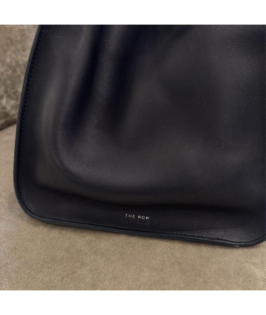 THE ROW Темно-синяя кожаная сумка с короткими ручками, фото 7