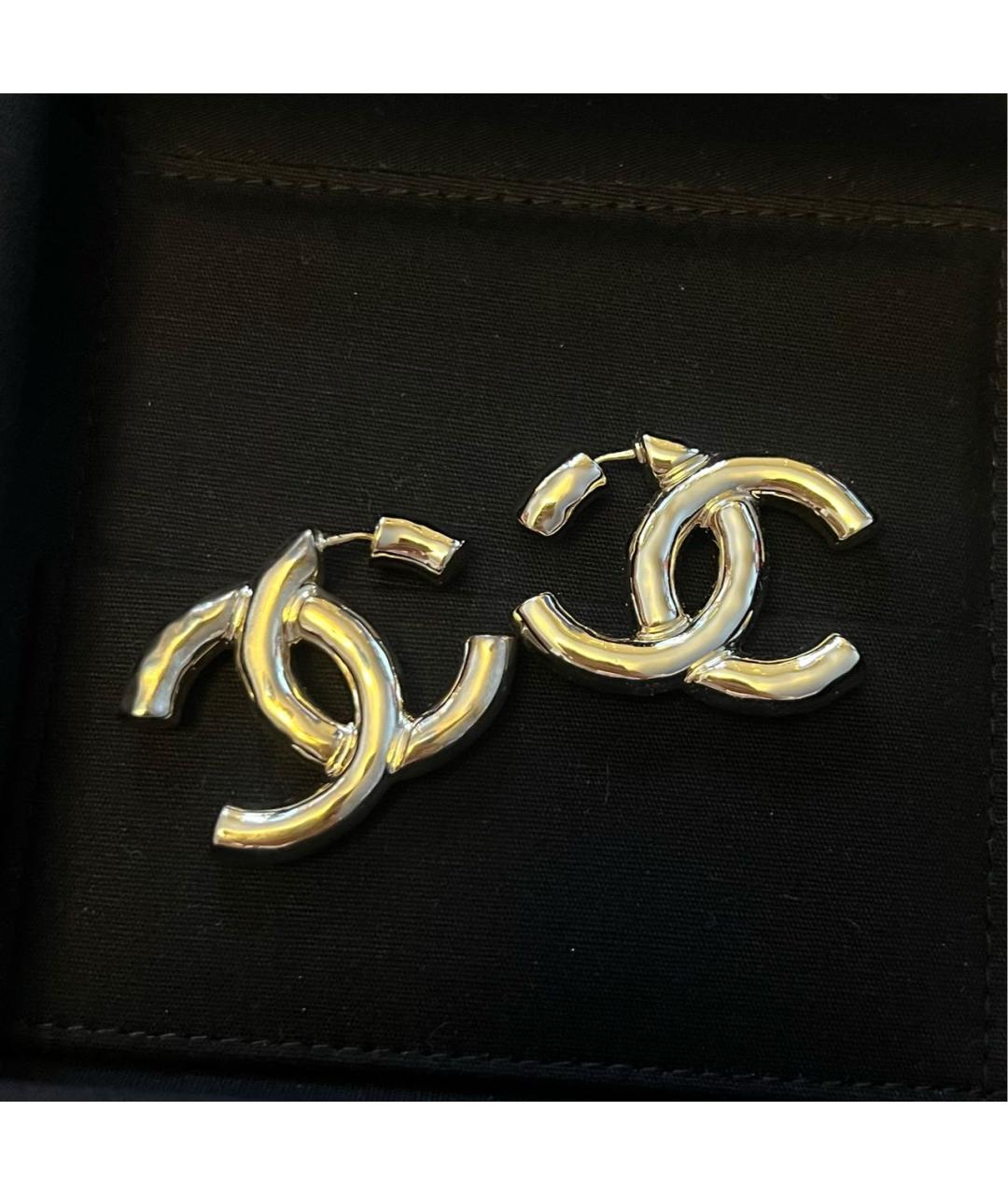 CHANEL Серебряные серьги, фото 6