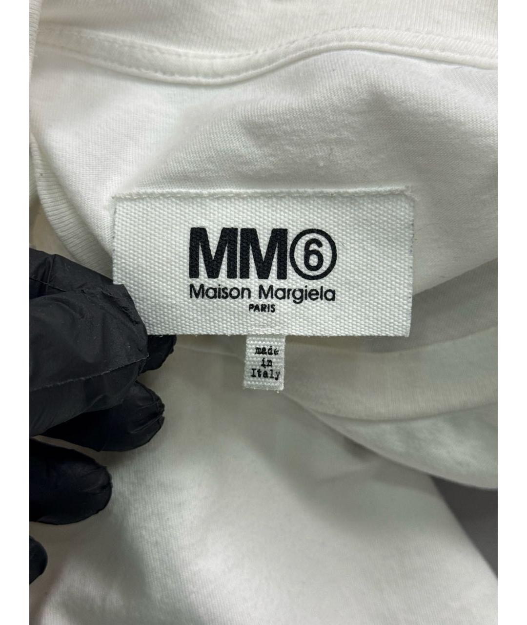 MM6 MAISON MARGIELA Белая хлопковая футболка, фото 6