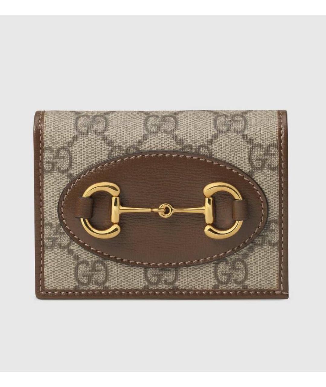 GUCCI Коричневый кожаный кошелек, фото 5