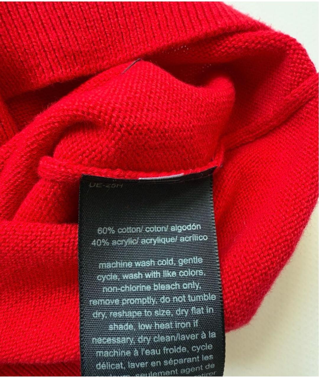 TOMMY HILFIGER Красный хлопковый джемпер / свитер, фото 4