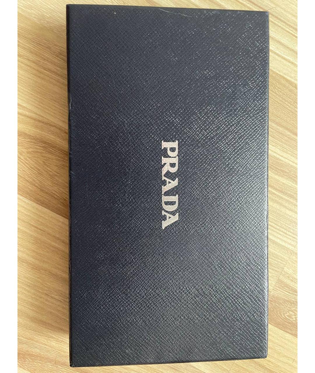 PRADA Черный кожаный кошелек, фото 5