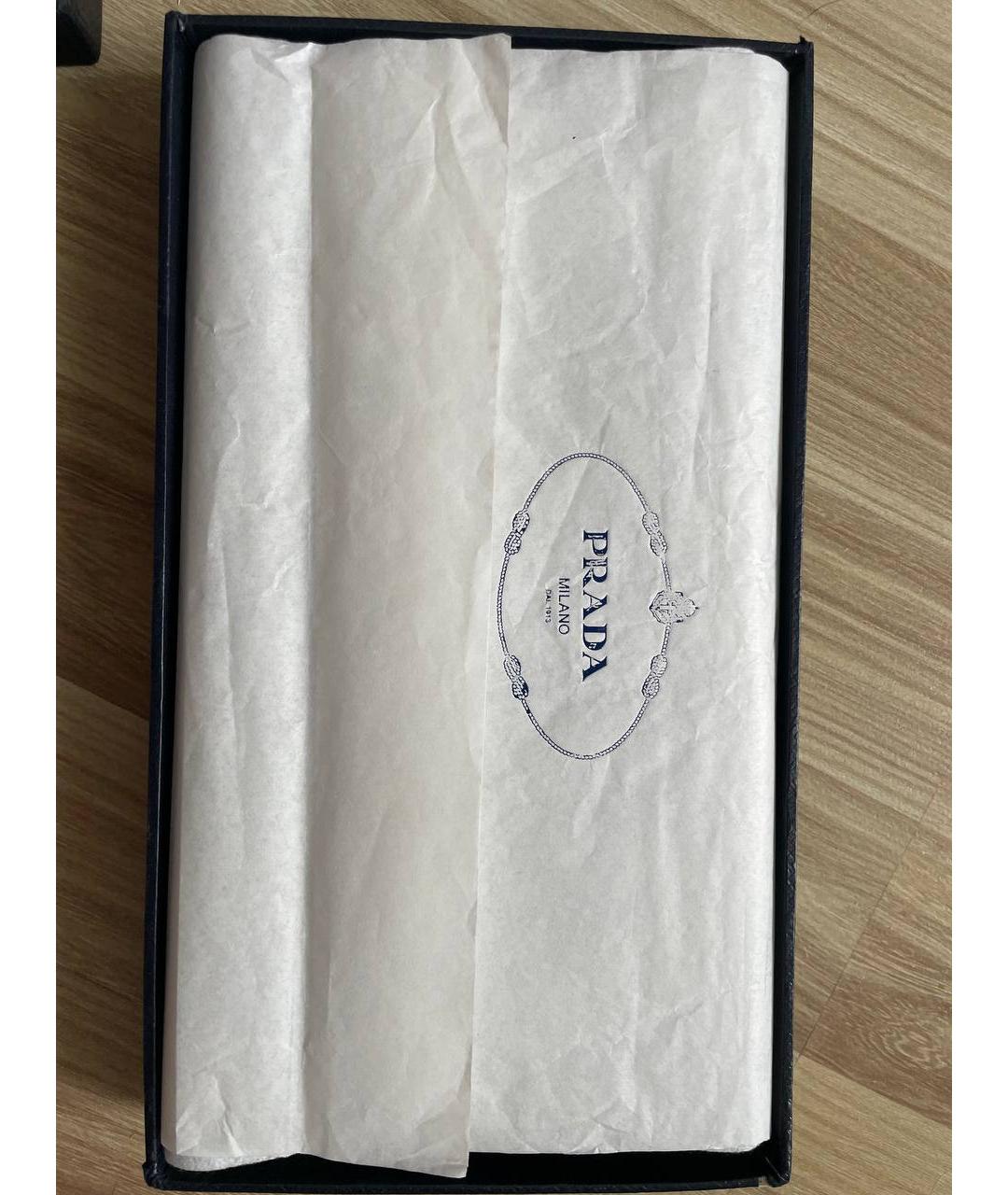 PRADA Черный кожаный кошелек, фото 6