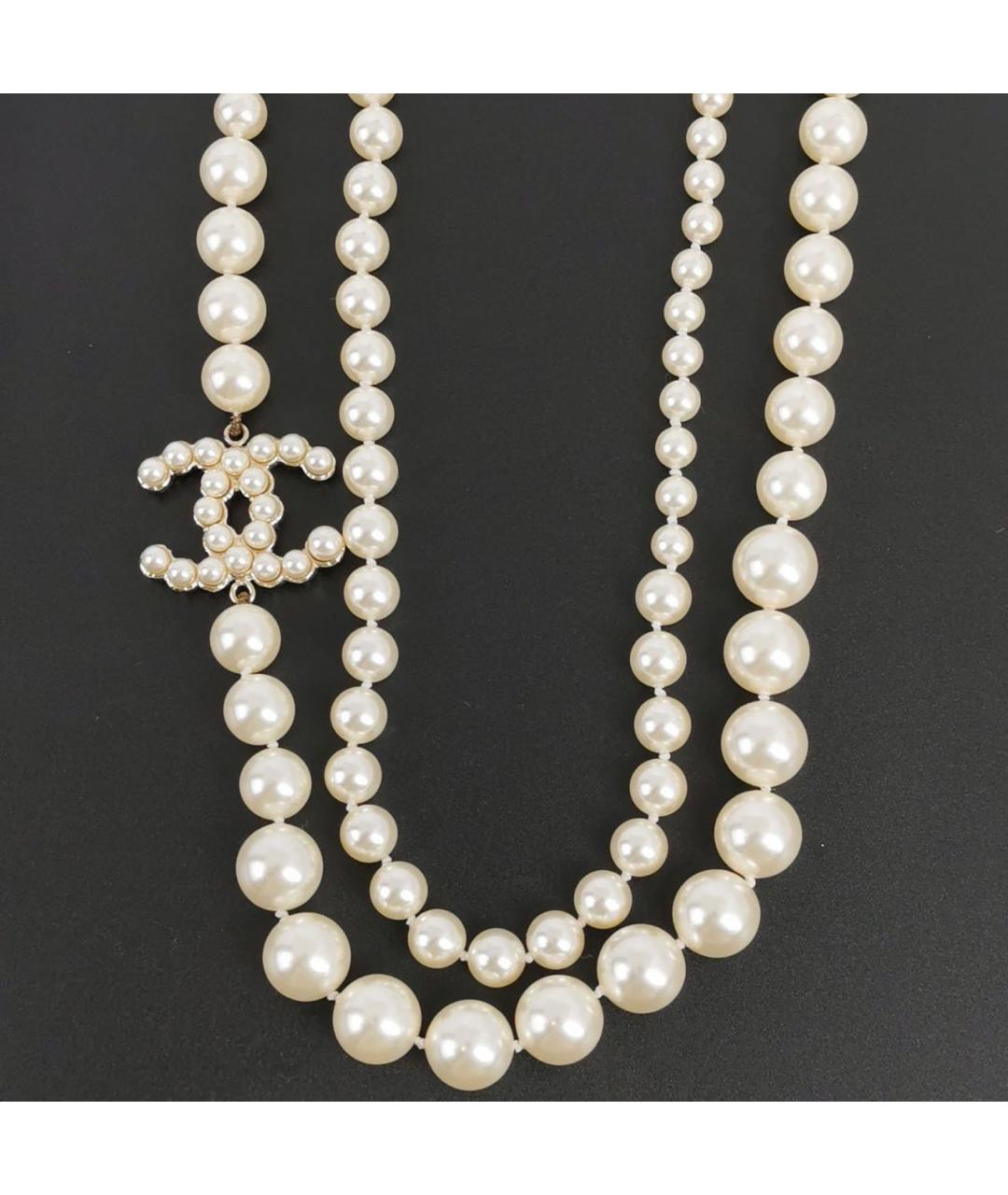 CHANEL Белое жемчужное колье, фото 6