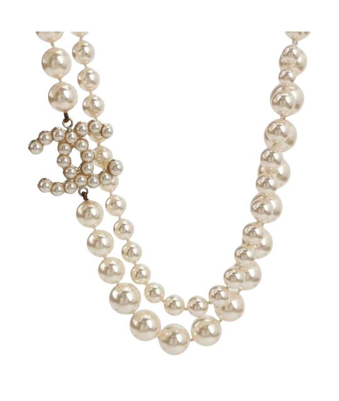 CHANEL Белое жемчужное колье, фото 1