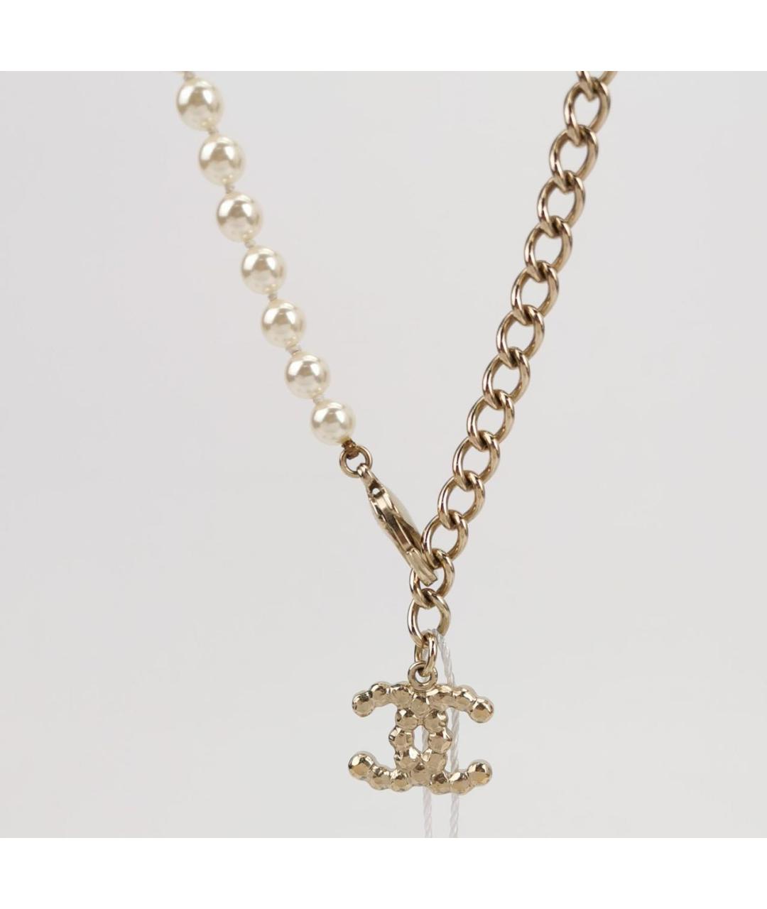 CHANEL Белое жемчужное колье, фото 4