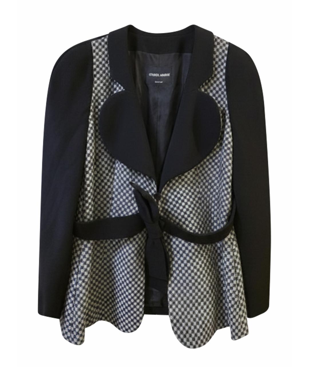 EMPORIO ARMANI Черный вискозный жакет/пиджак, фото 1