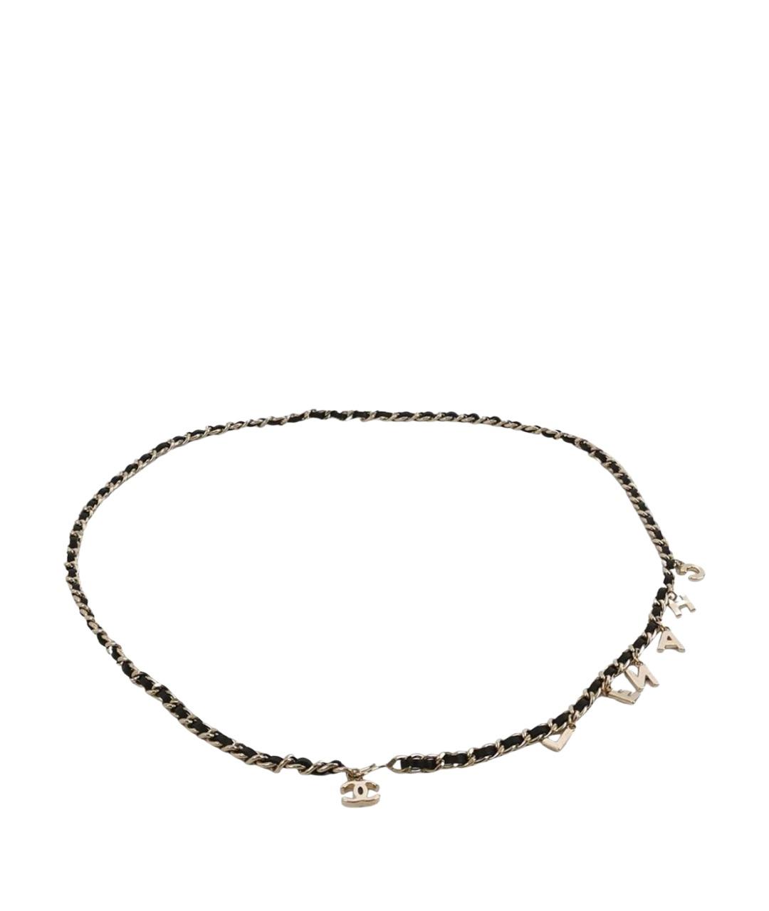 CHANEL Черный кожаный ремень, фото 1