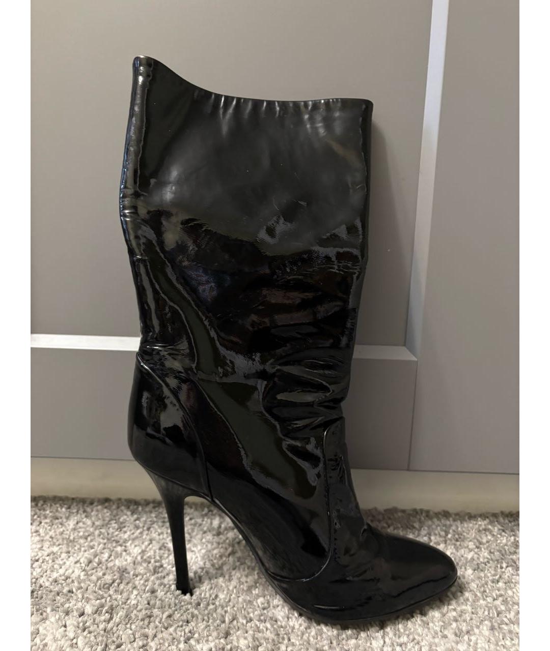 GIUSEPPE ZANOTTI DESIGN Черные сапоги из лакированной кожи, фото 7