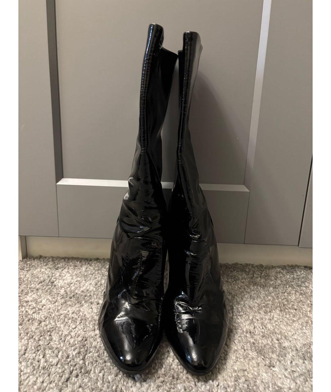 GIUSEPPE ZANOTTI DESIGN Черные сапоги из лакированной кожи, фото 2