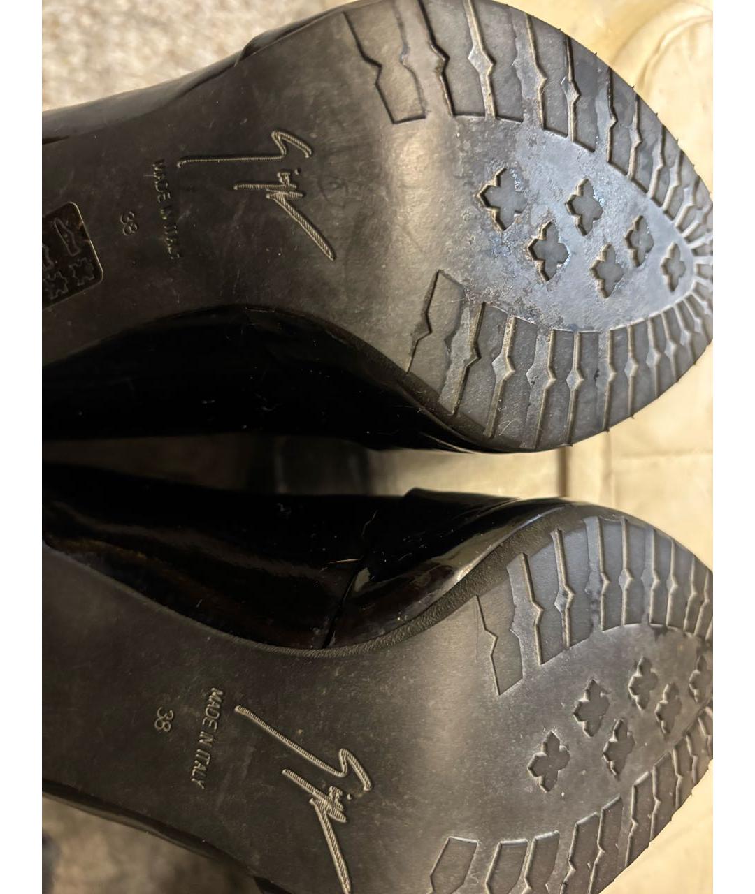 GIUSEPPE ZANOTTI DESIGN Черные сапоги из лакированной кожи, фото 5