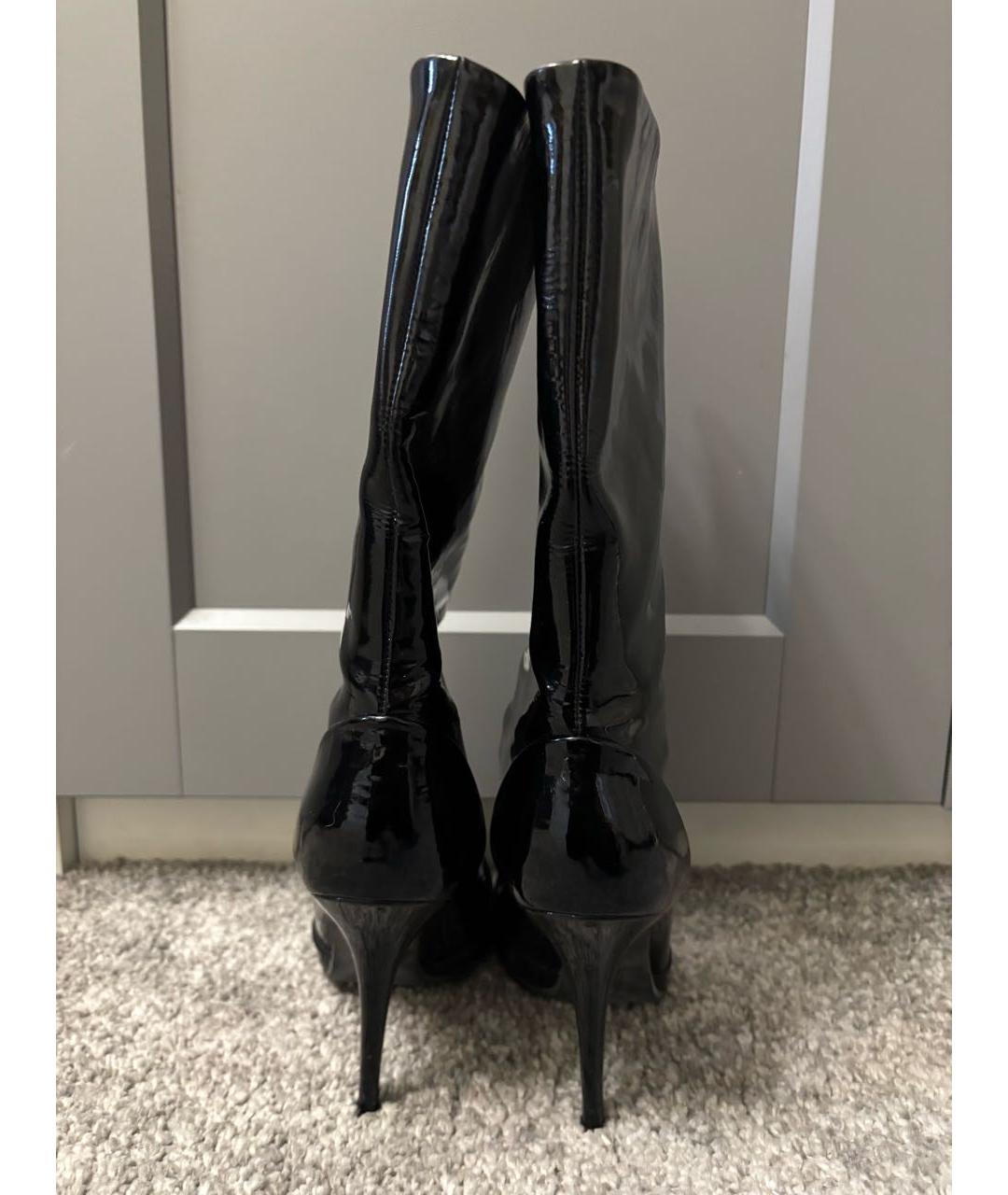 GIUSEPPE ZANOTTI DESIGN Черные сапоги из лакированной кожи, фото 4