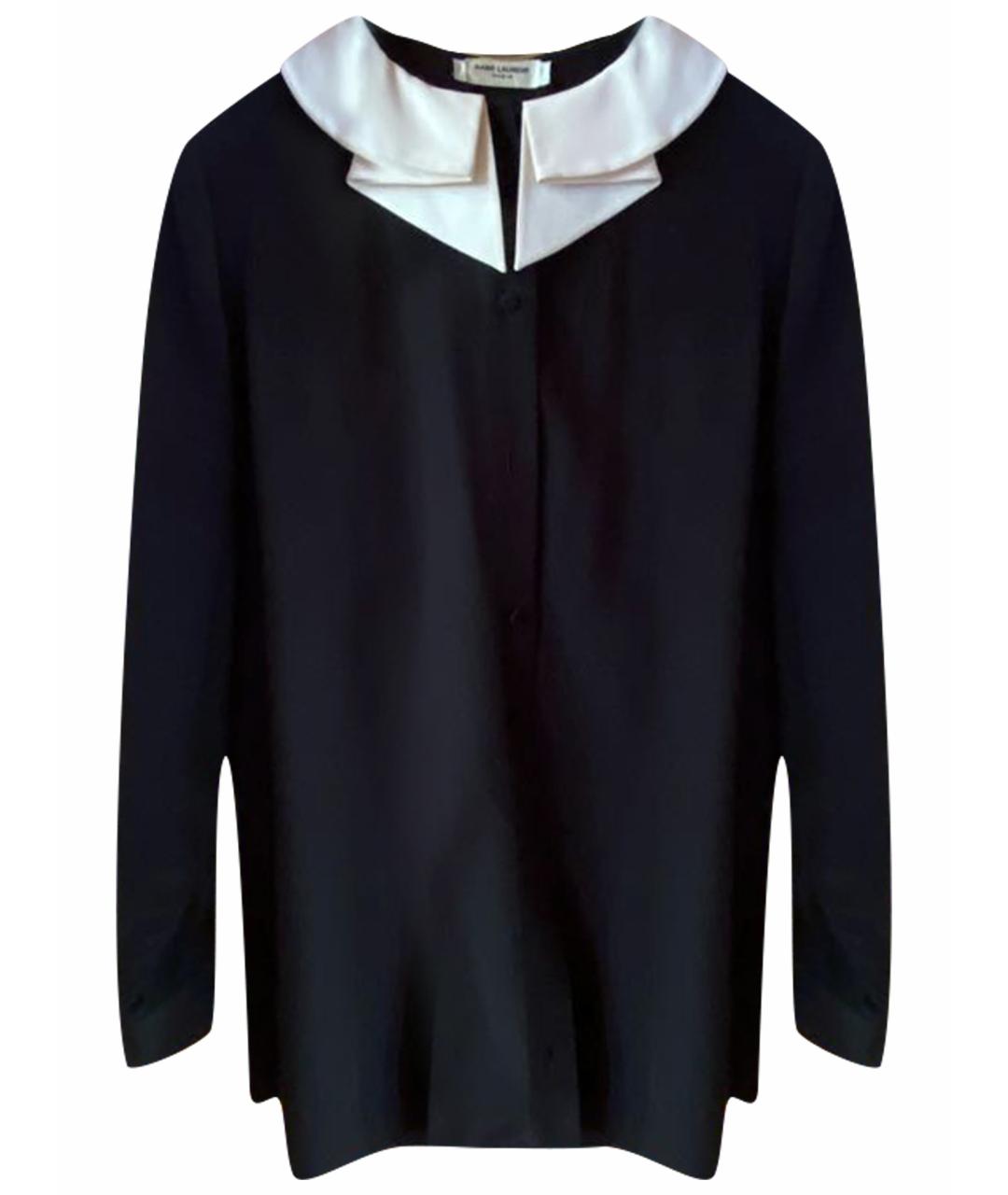 SAINT LAURENT Черная шелковая блузы, фото 1