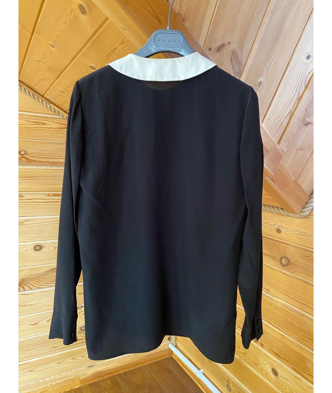 SAINT LAURENT Черная шелковая блузы, фото 2