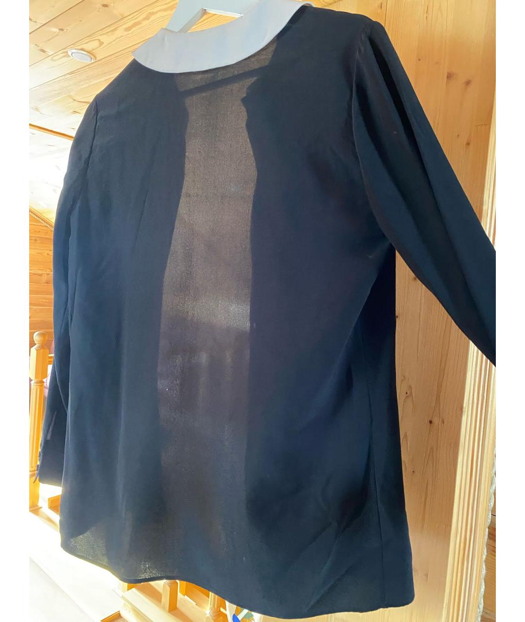 SAINT LAURENT Черная шелковая блузы, фото 8