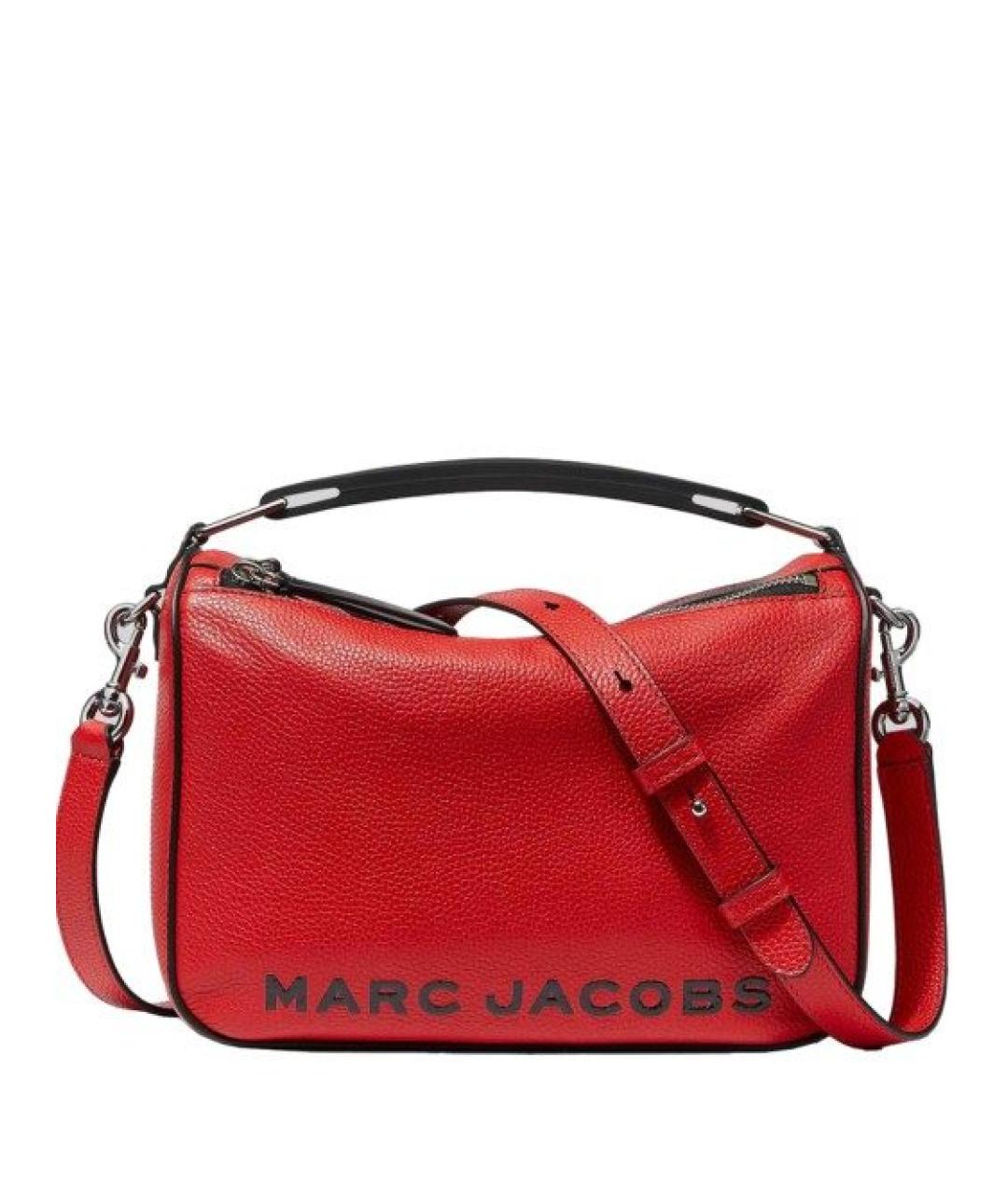 MARC JACOBS Красная кожаная сумка с короткими ручками, фото 1