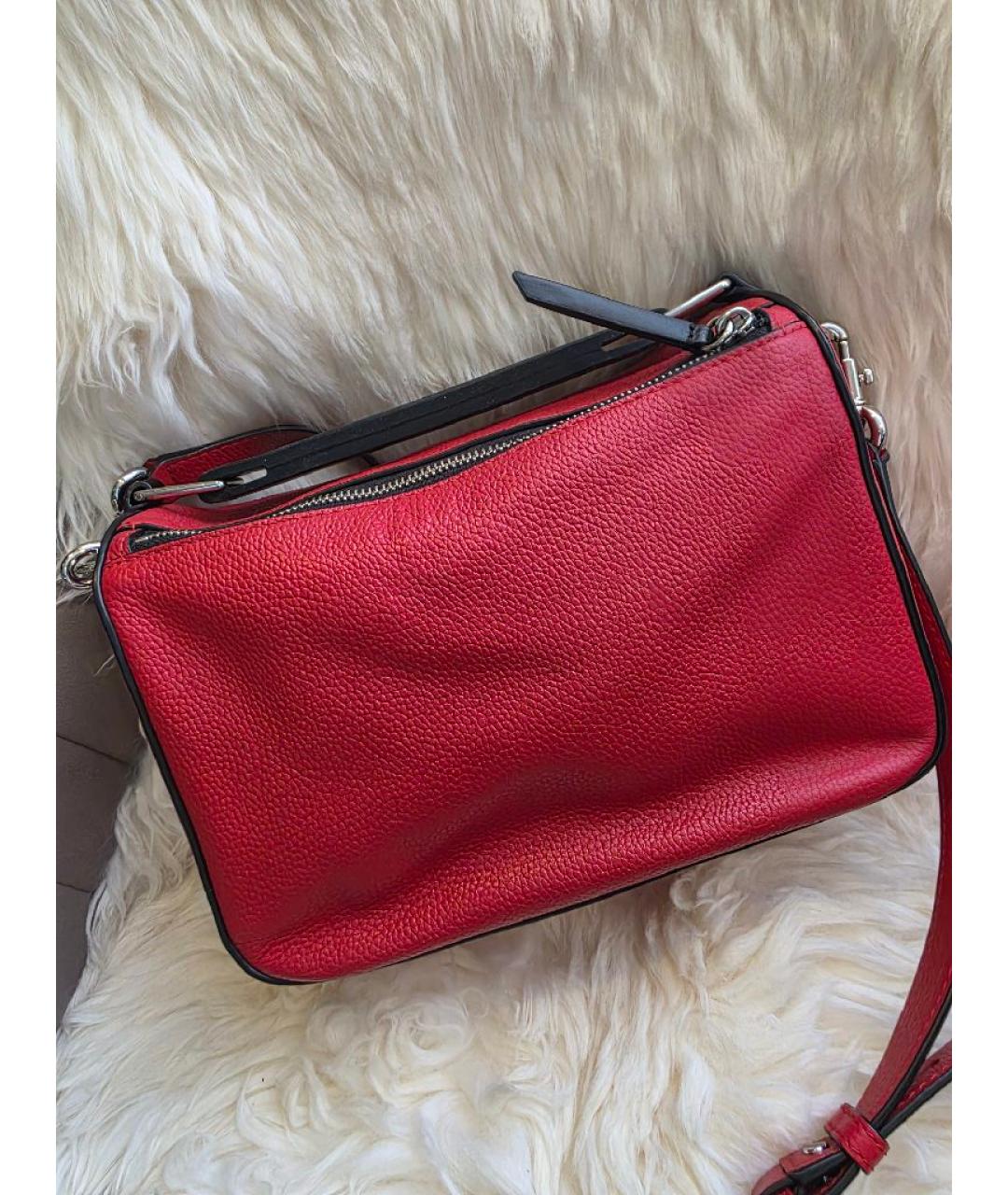 MARC JACOBS Красная кожаная сумка с короткими ручками, фото 3