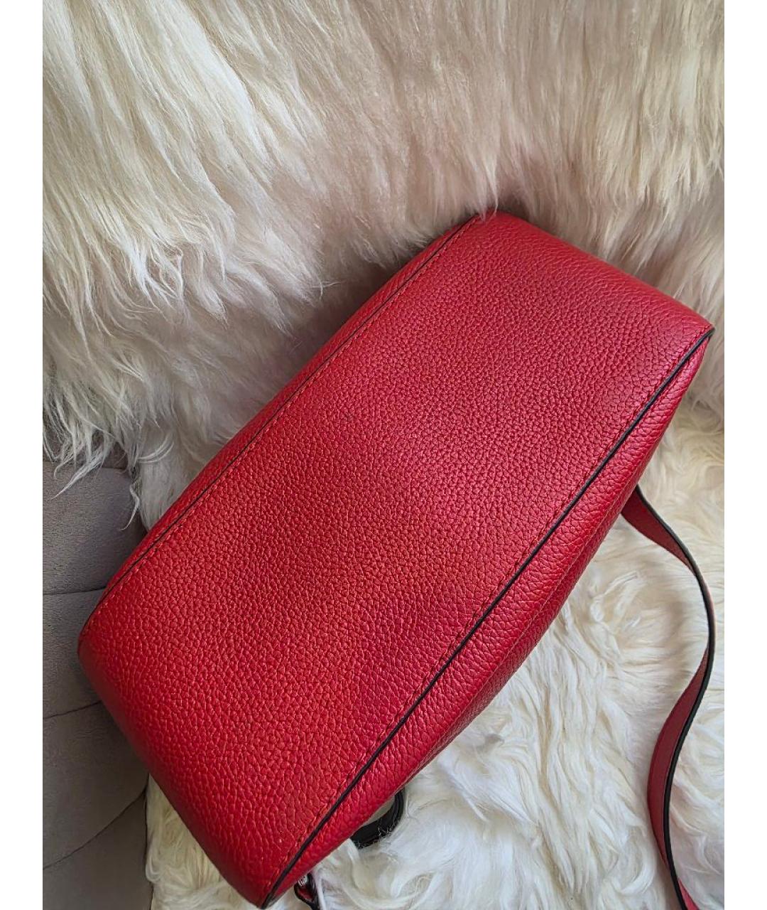 MARC JACOBS Красная кожаная сумка с короткими ручками, фото 7