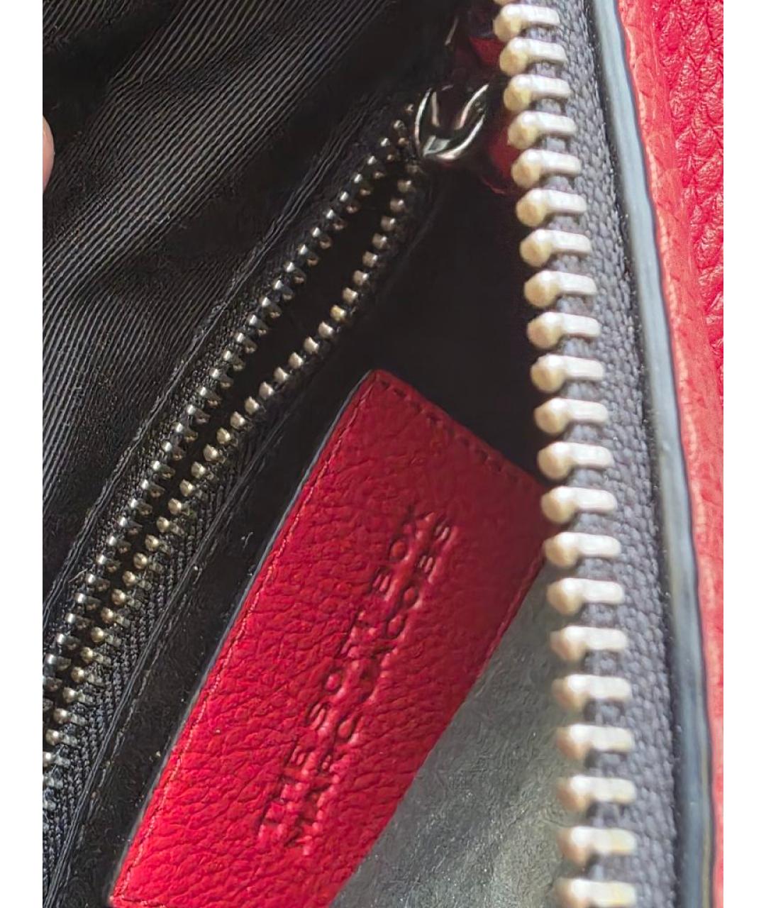 MARC JACOBS Красная кожаная сумка с короткими ручками, фото 4