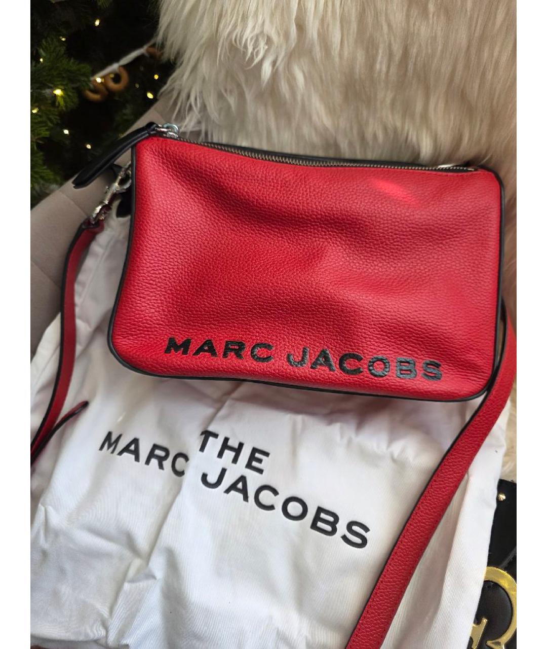 MARC JACOBS Красная кожаная сумка с короткими ручками, фото 5