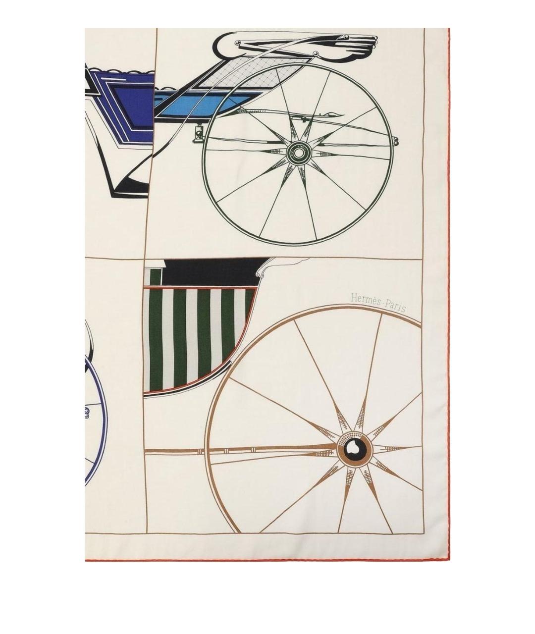 HERMES Бежевый кашемировый платок, фото 7