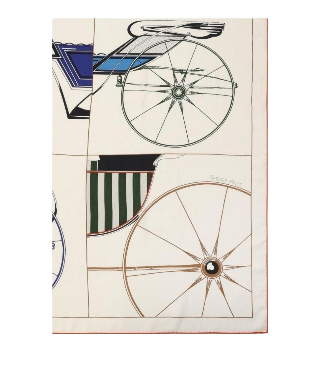 HERMES Бежевый кашемировый платок, фото 1