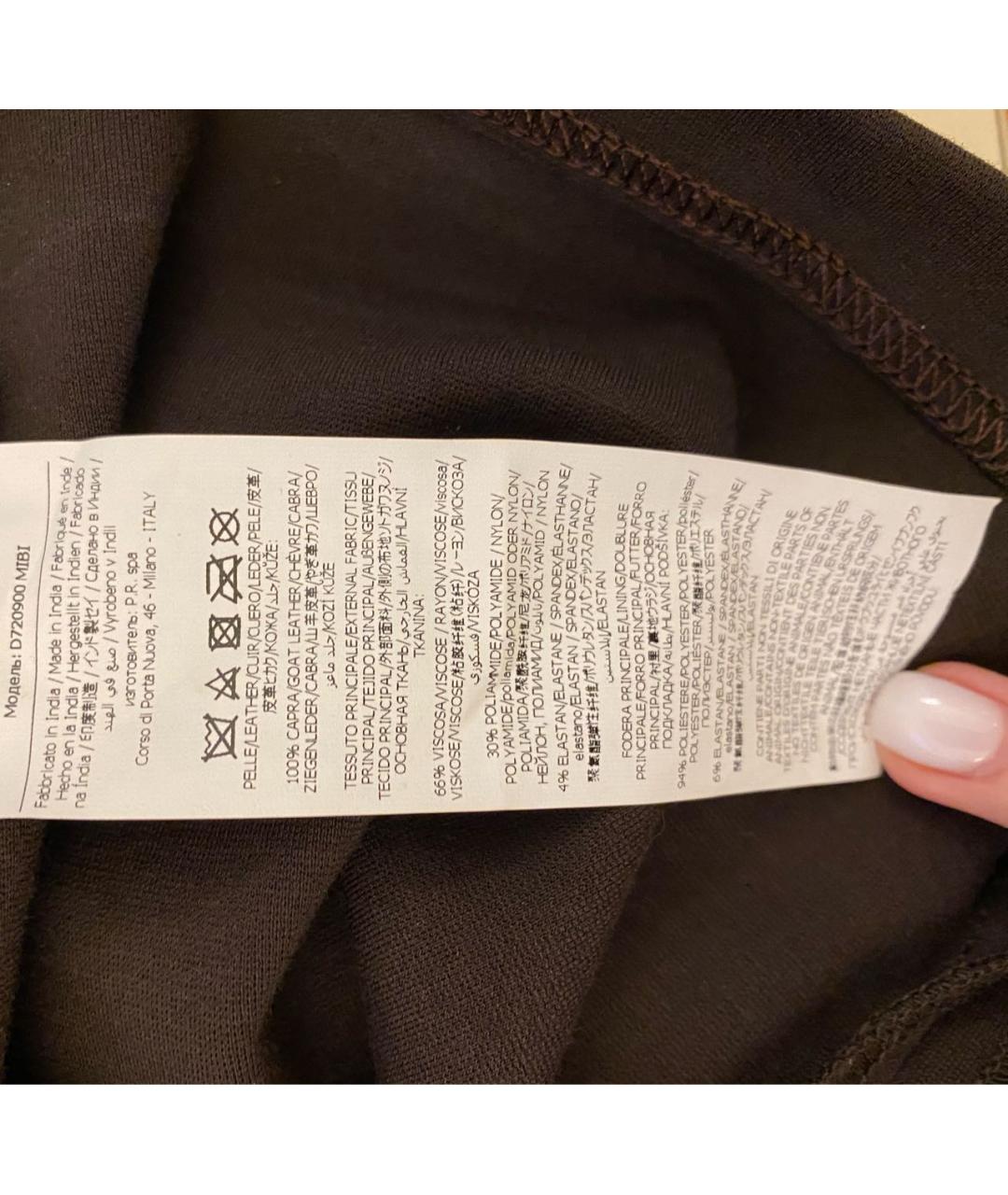 P.A.R.O.S.H. Коричневое замшевое коктейльное платье, фото 6