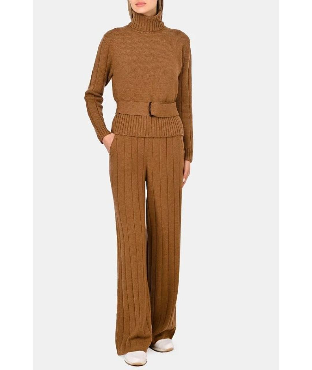 LORO PIANA Коричневый кашемировый костюм с брюками, фото 6